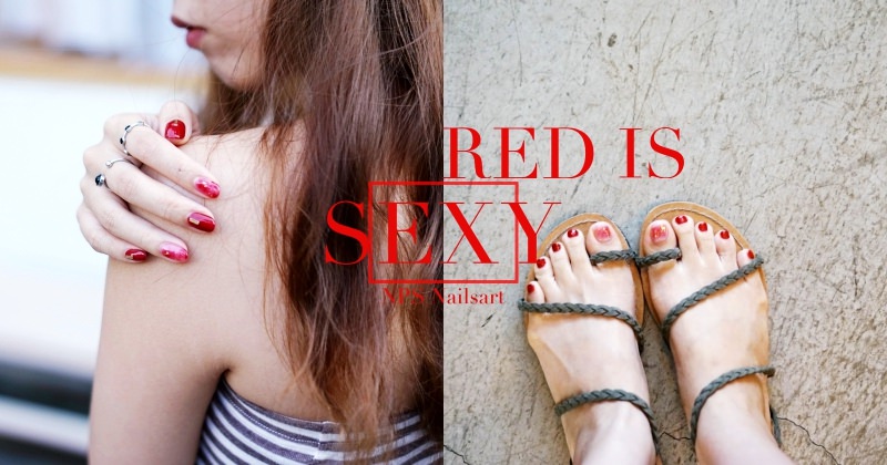 紅色系美甲|顯白的極致代表，性感又有女人味。