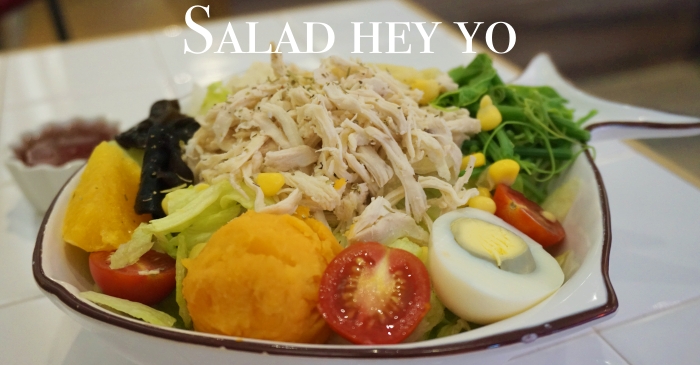 台南早午餐|SALAD HEY YO沙拉專賣店，有可愛店狗的輕食便當
