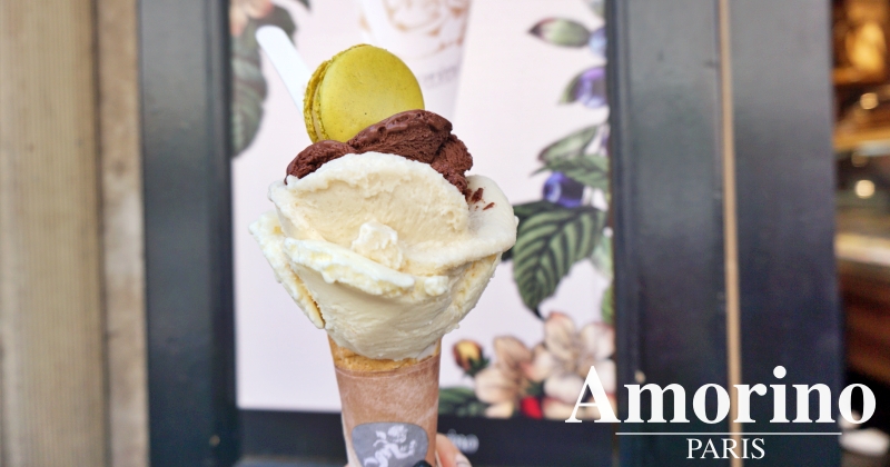 【巴黎小天使冰淇淋】Amorino玫瑰花義式冰淇淋，馬卡龍也好吃！