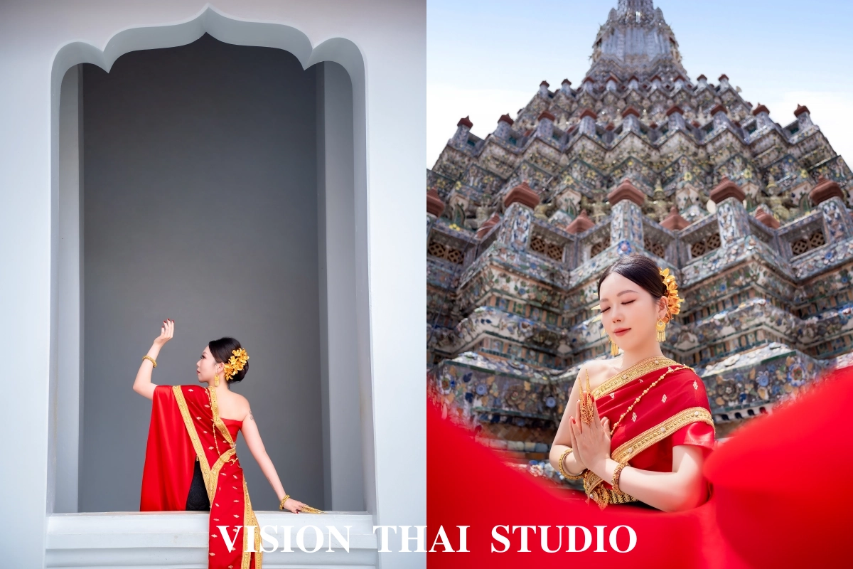 【VISION THAI STUDIO】曼谷鄭王廟泰服拍照推薦！妝髮攝影助理一站式服務